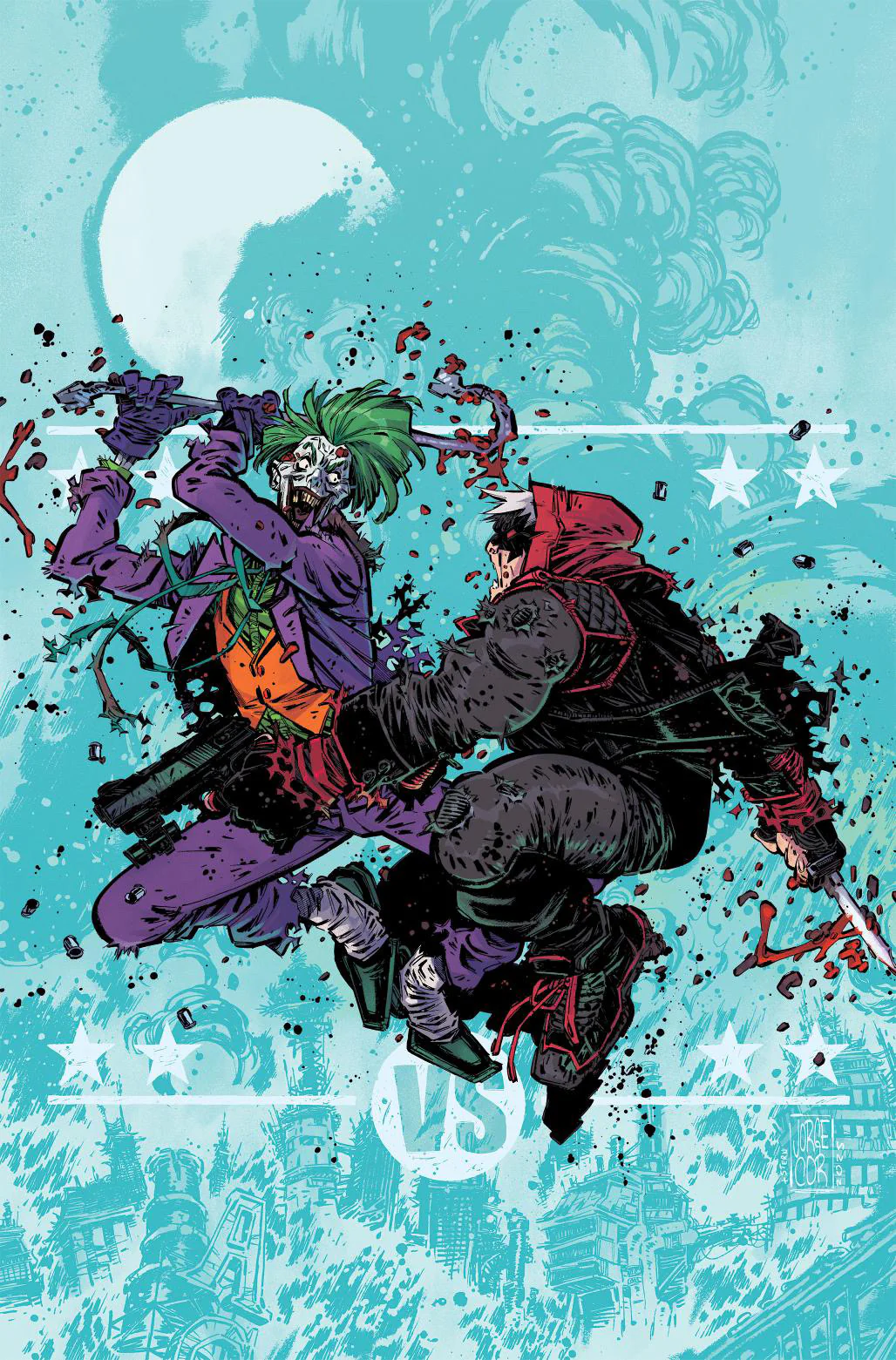 Jorge Corona Original Art DC K.O.: Joker vs Red Hood #1 Cover - Image 2