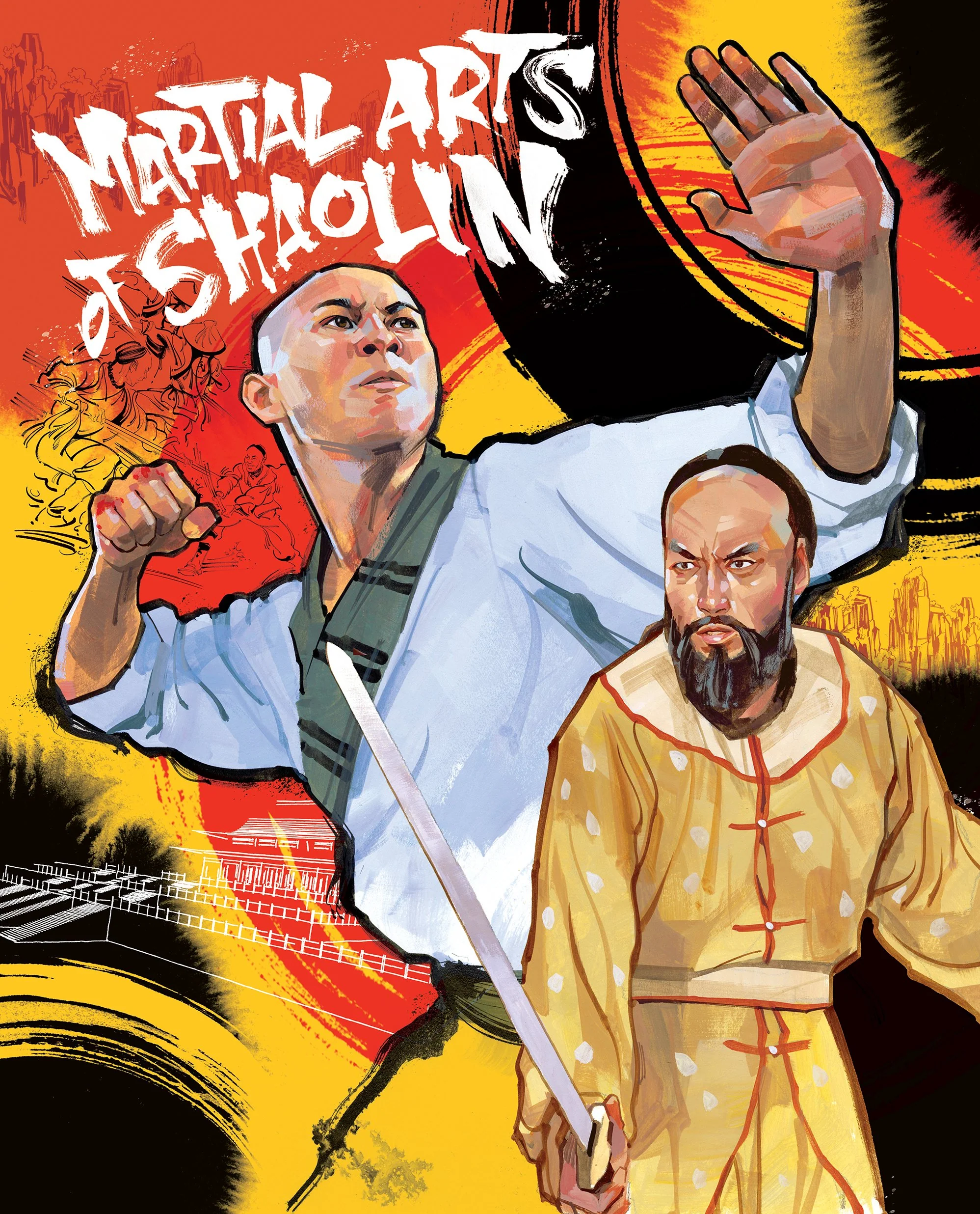 Kagan McLeod Original Art Martial Arts of Shaolin Movie Poster Villain - Image 2