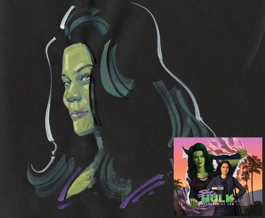 Kagan McLeod Original Art She Hulk: Attorney At Law - The Art of The Series Book + Original Painted Sketch 1