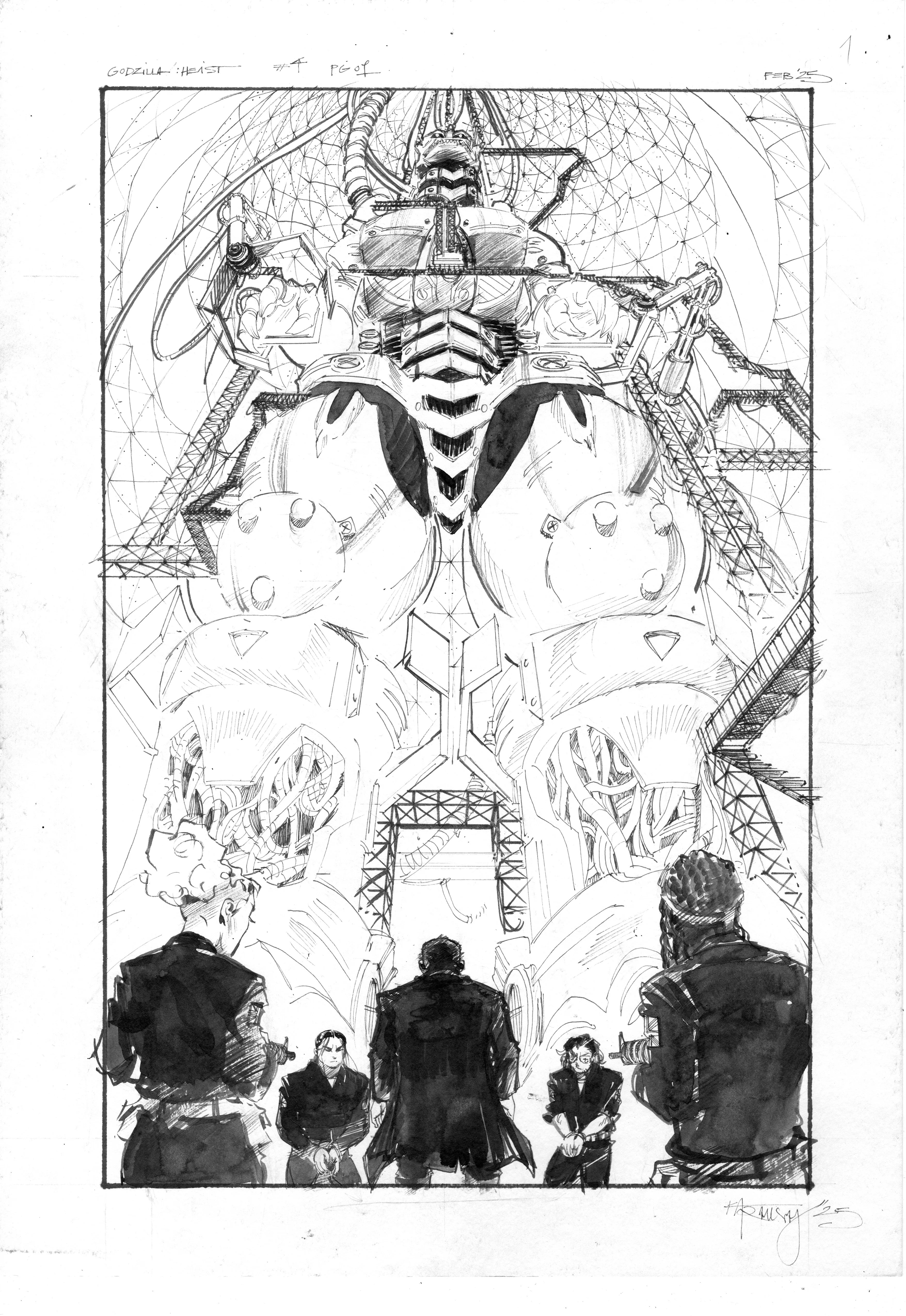 Kelsey Ramsay Original Art Godzilla: Heist #4 Page 1