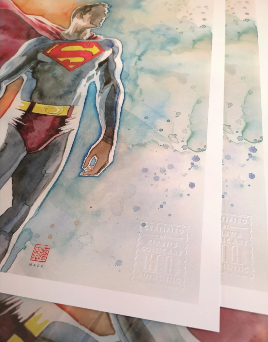 Lake Como 2019 50 Limited Exclusive Superman Embossed Print by David Mack - Image 3