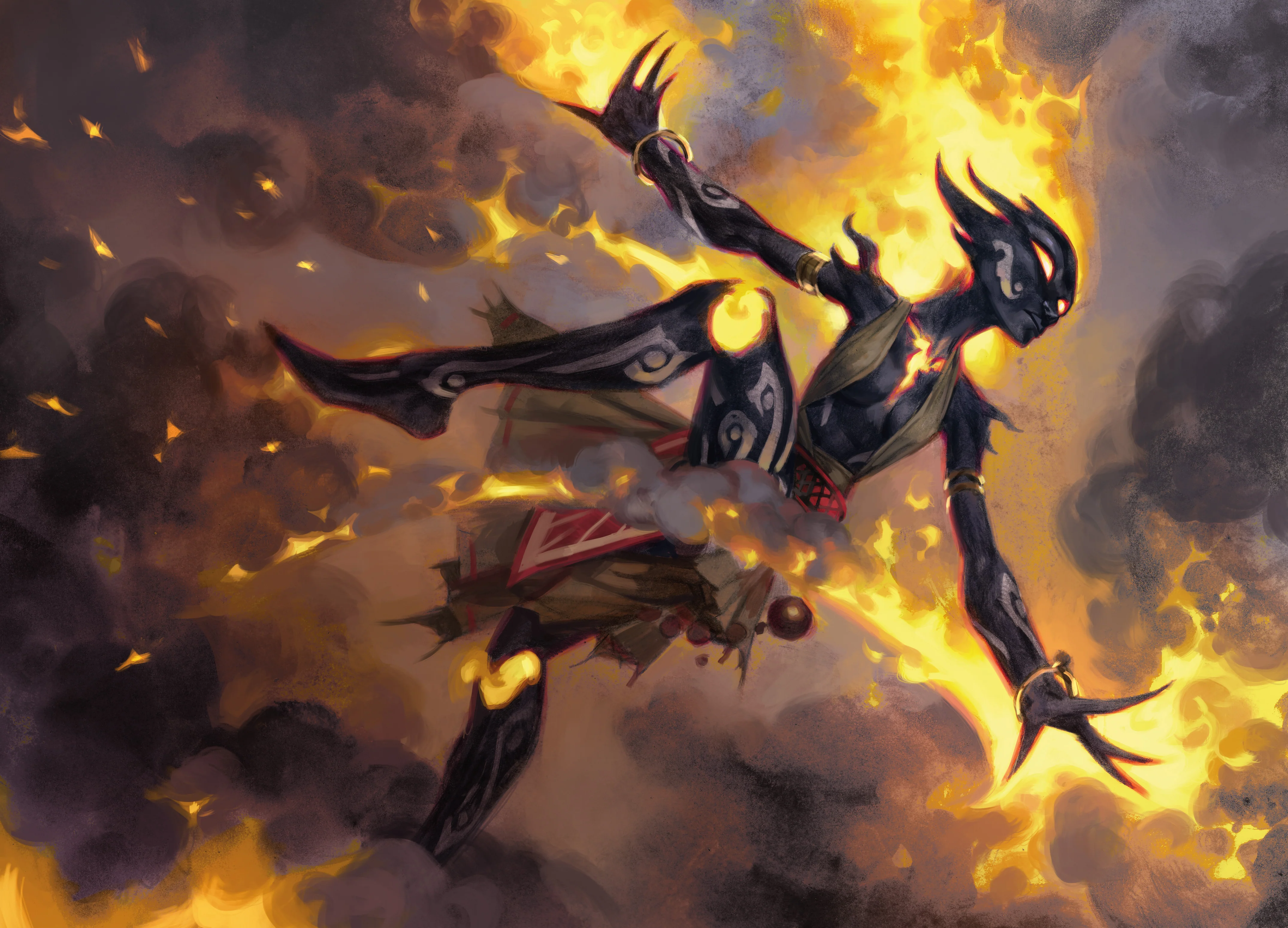 Michal Ivan Original Art Magic: The Gathering Ashling, Flame Dancer Card Art - Image 2