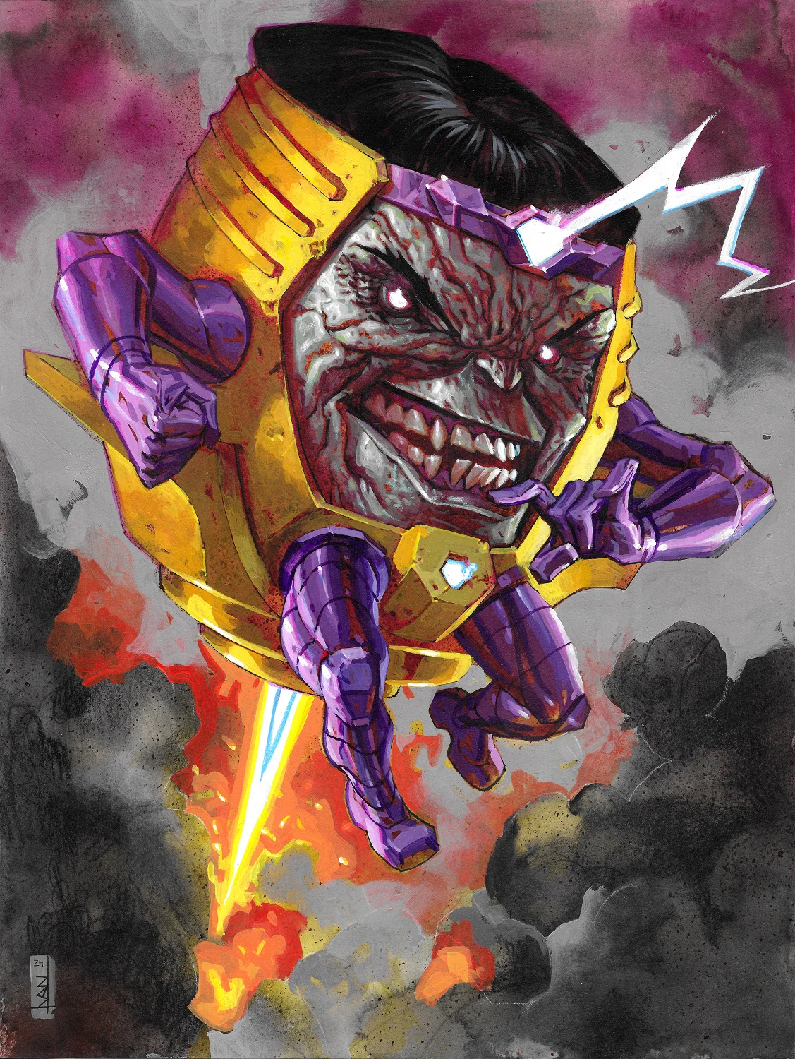 Michal Ivan Original Art MODOK Mixed Media Illustration
