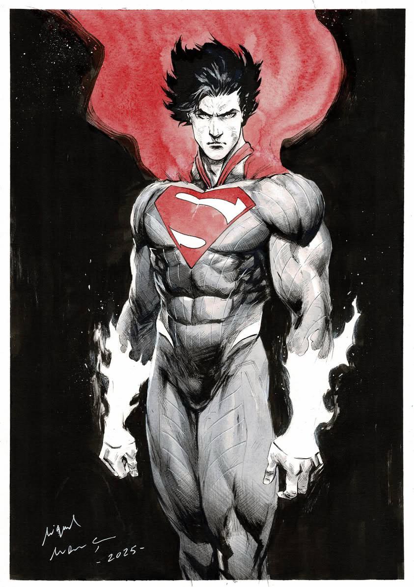 Miguel Mendonca Original Art Absolute Superman Illustration