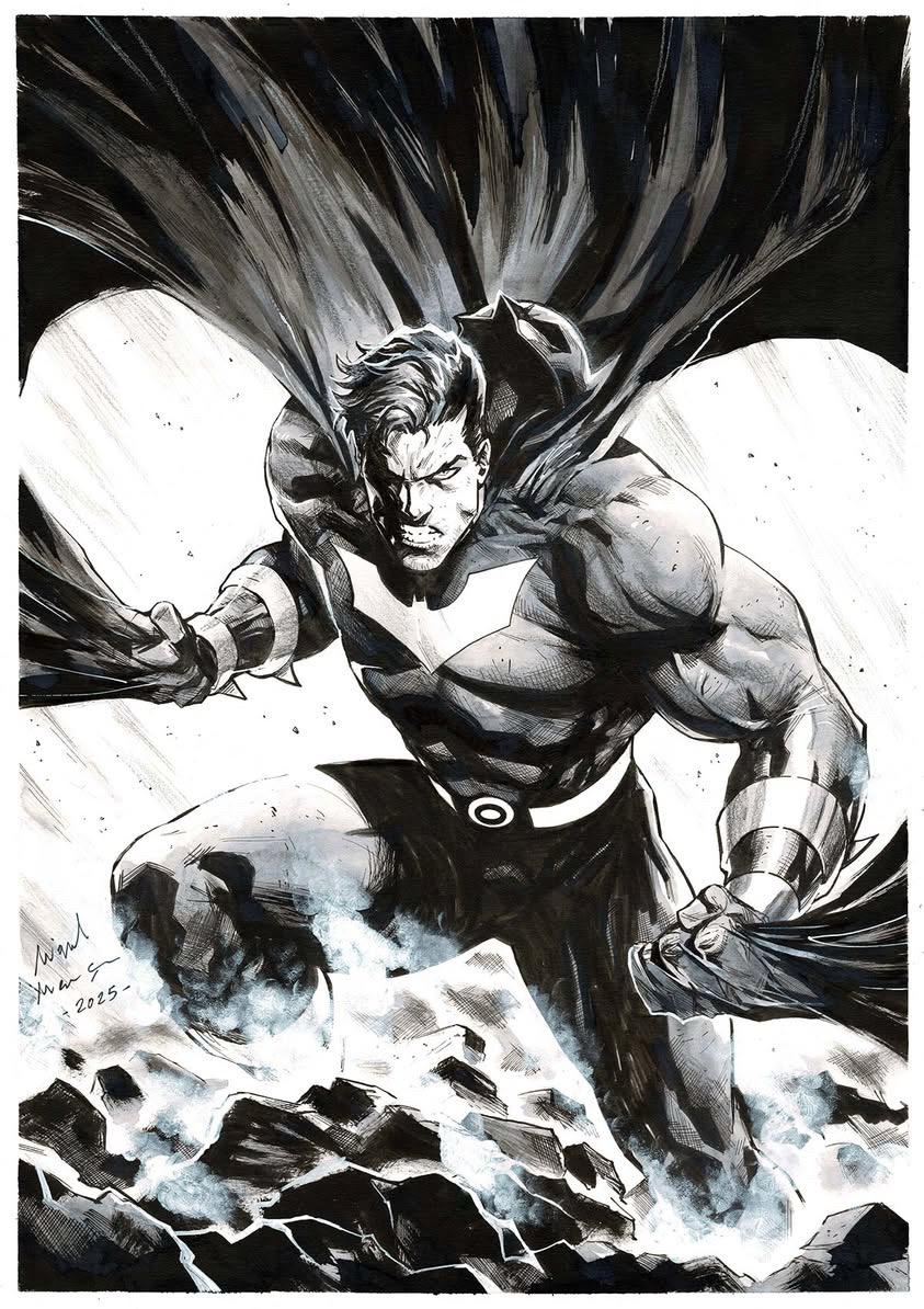Miguel Mendonca Original Art Bruce Wayne Illustration