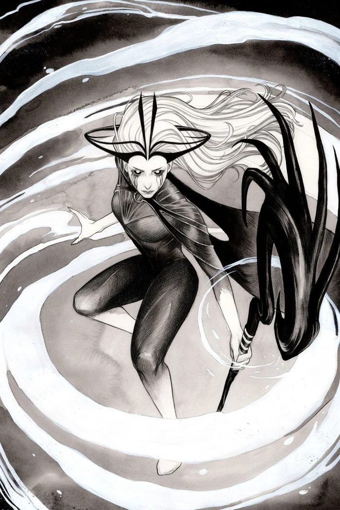 Nimit Malavia Original Art Bring on The Bad Guys: Mephisto #1 Sister Sorrow Cover