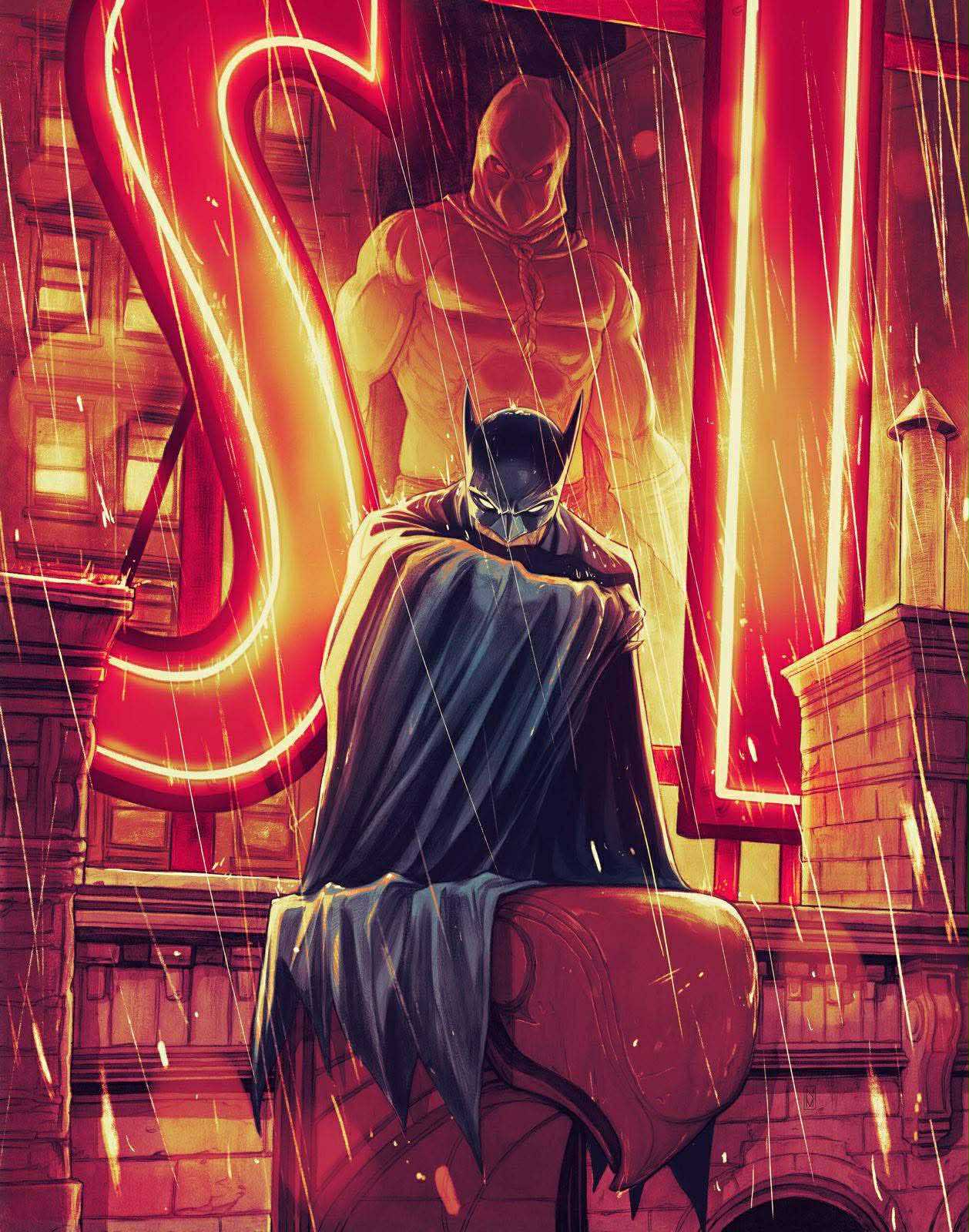 Nimit Malavia Original Art The Bat-Man Second Knight #2 Cover - Image 2