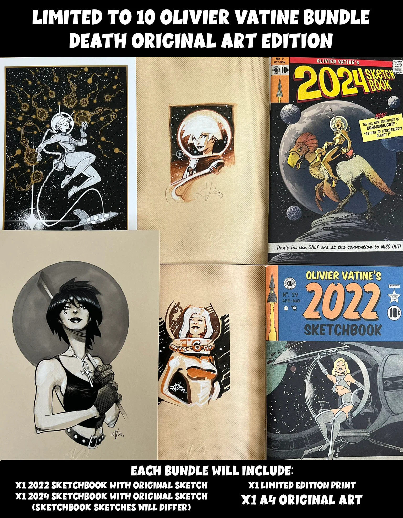 Olivier Vatine Original Art Limited to 10 Bundle Death Edition