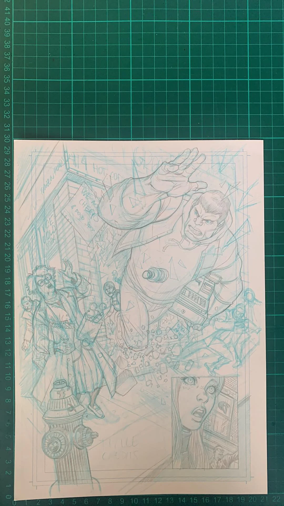 Paco Diaz Original Art Amazing Spider-Man #1 'Boxing Day' Short Story Full 7 Pages Set, Script & Extras - Image 9