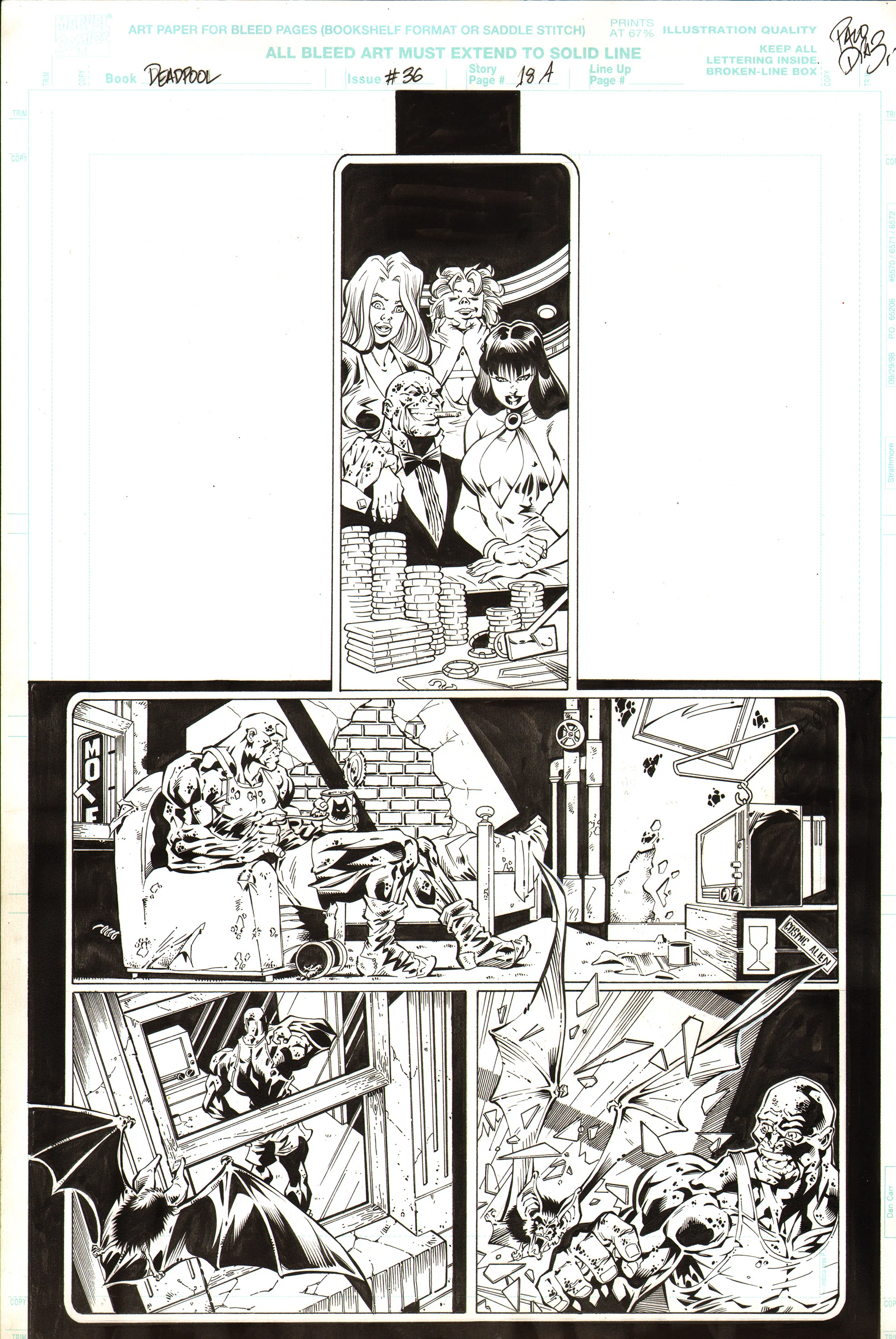 Paco Diaz Original Art Deadpool #36 Page 18
