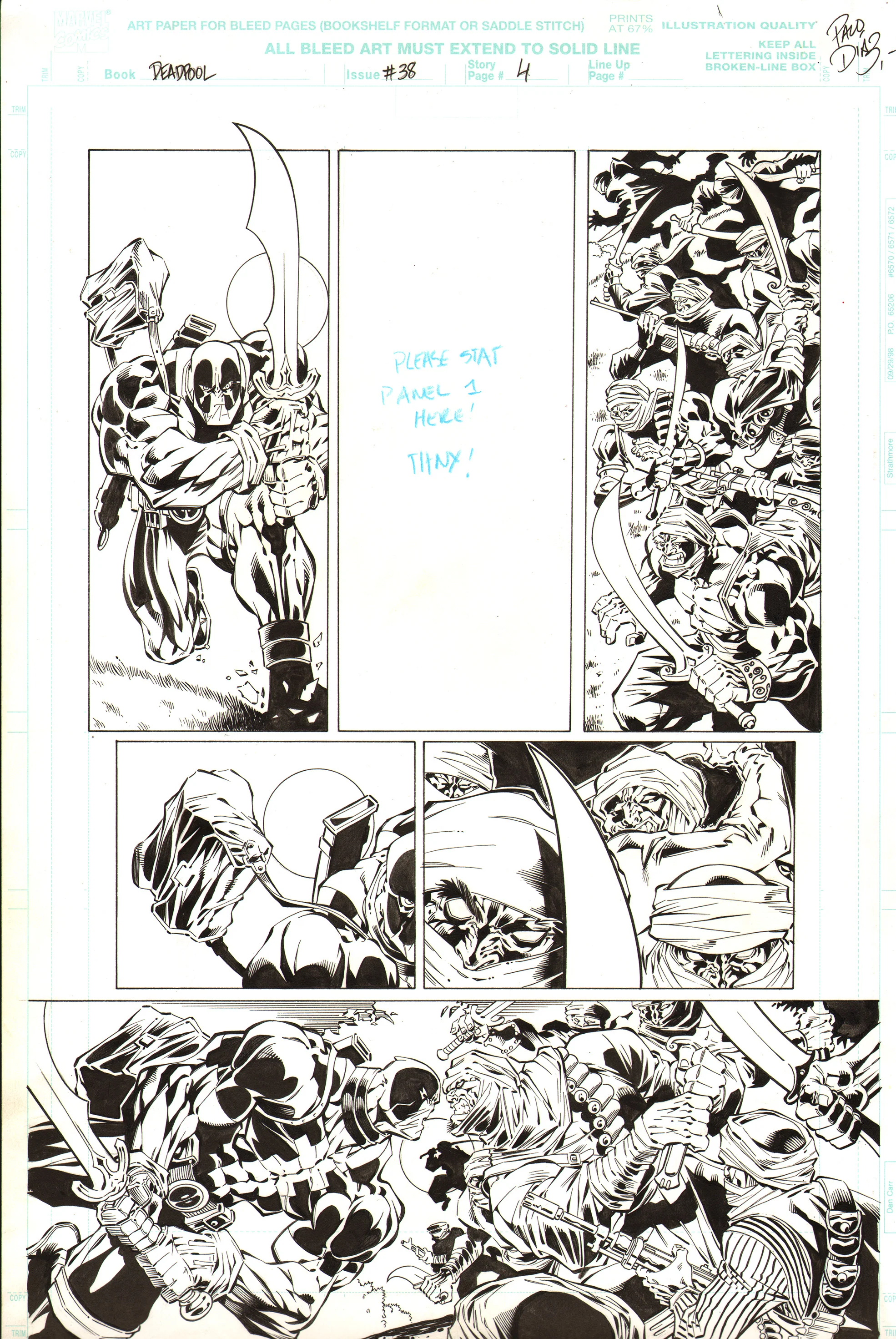 Paco Diaz Original Art Deadpool #38 Page 4