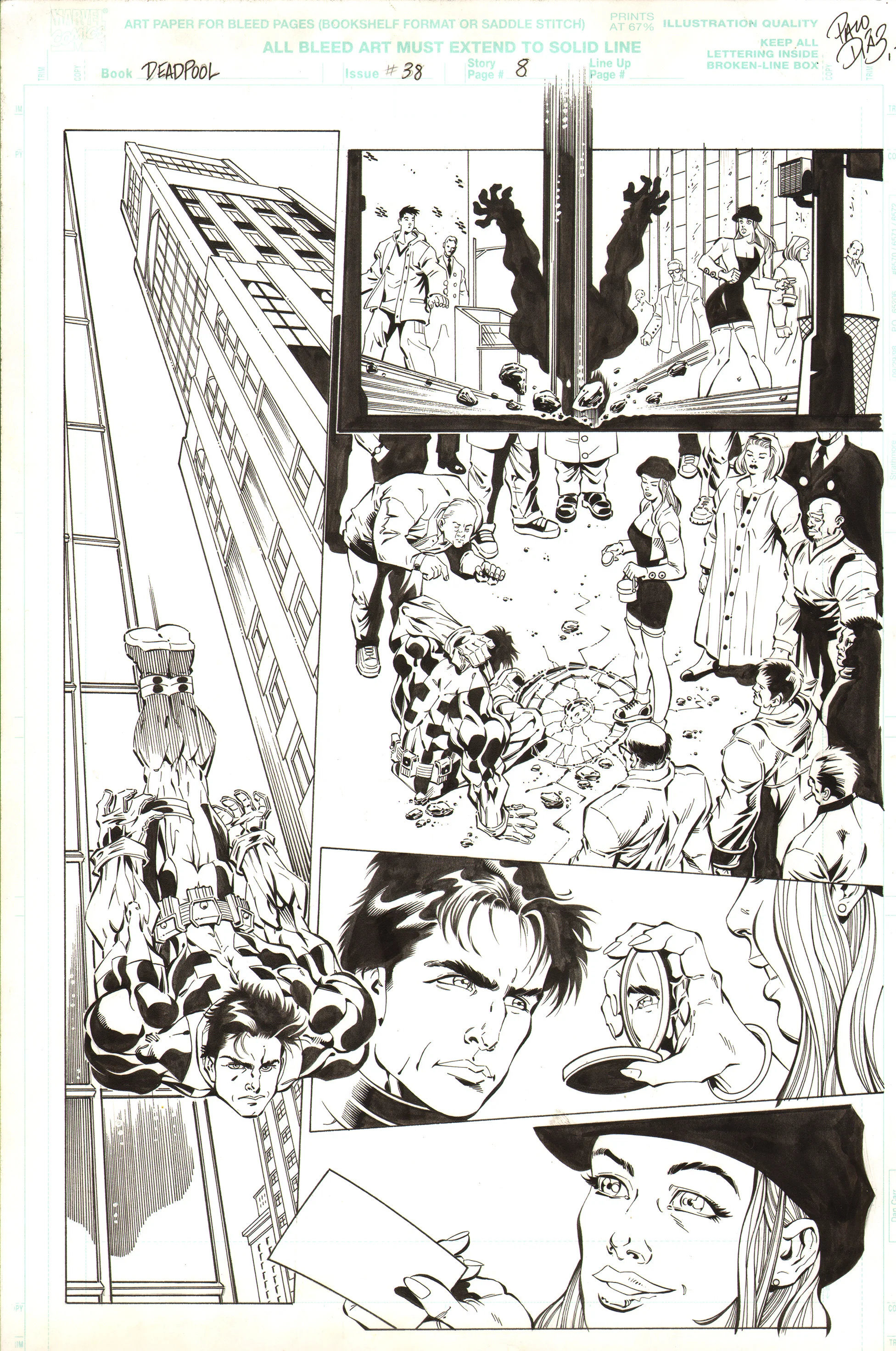 Paco Diaz Original Art Deadpool #38 Page 8