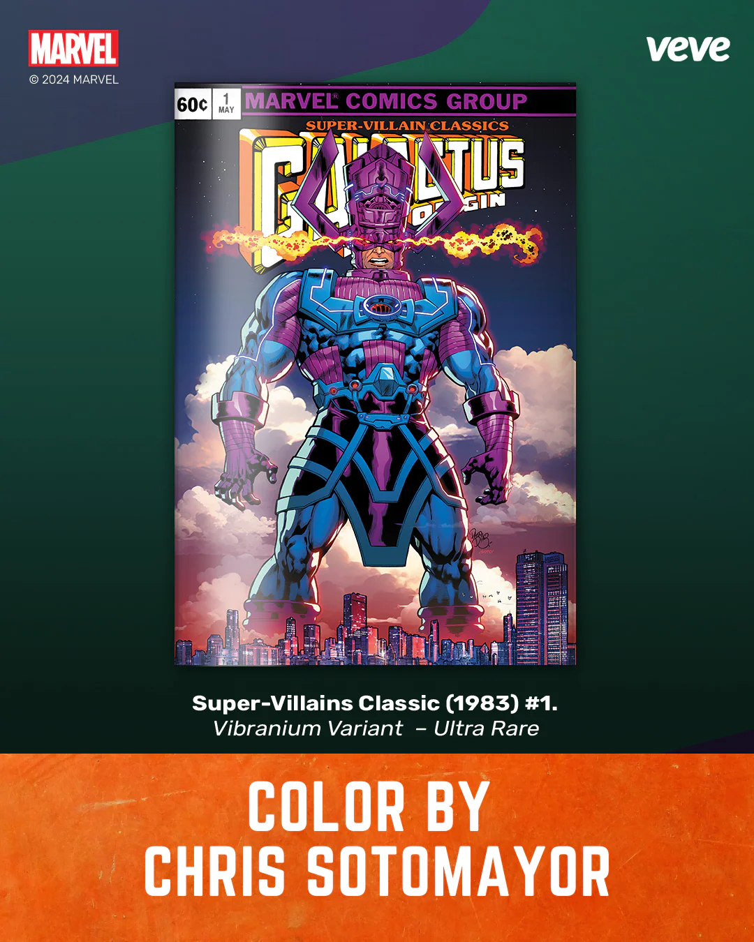 Paco Diaz Original Art Super-Villains Classic (1983) #1 The Origin of Galactus Cover - Image 3