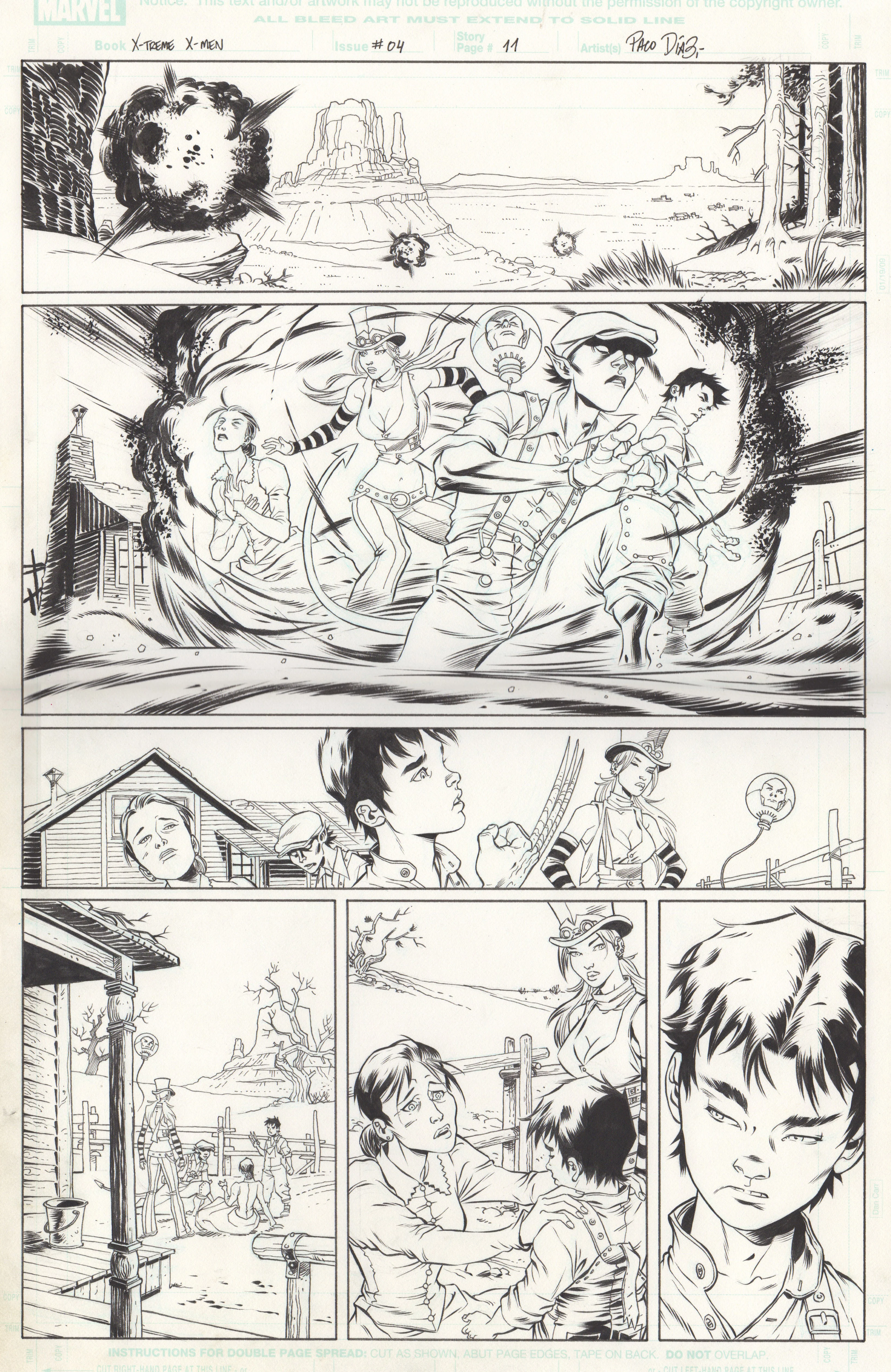 Paco Diaz Original Art X-Treme X-Men #4 P11