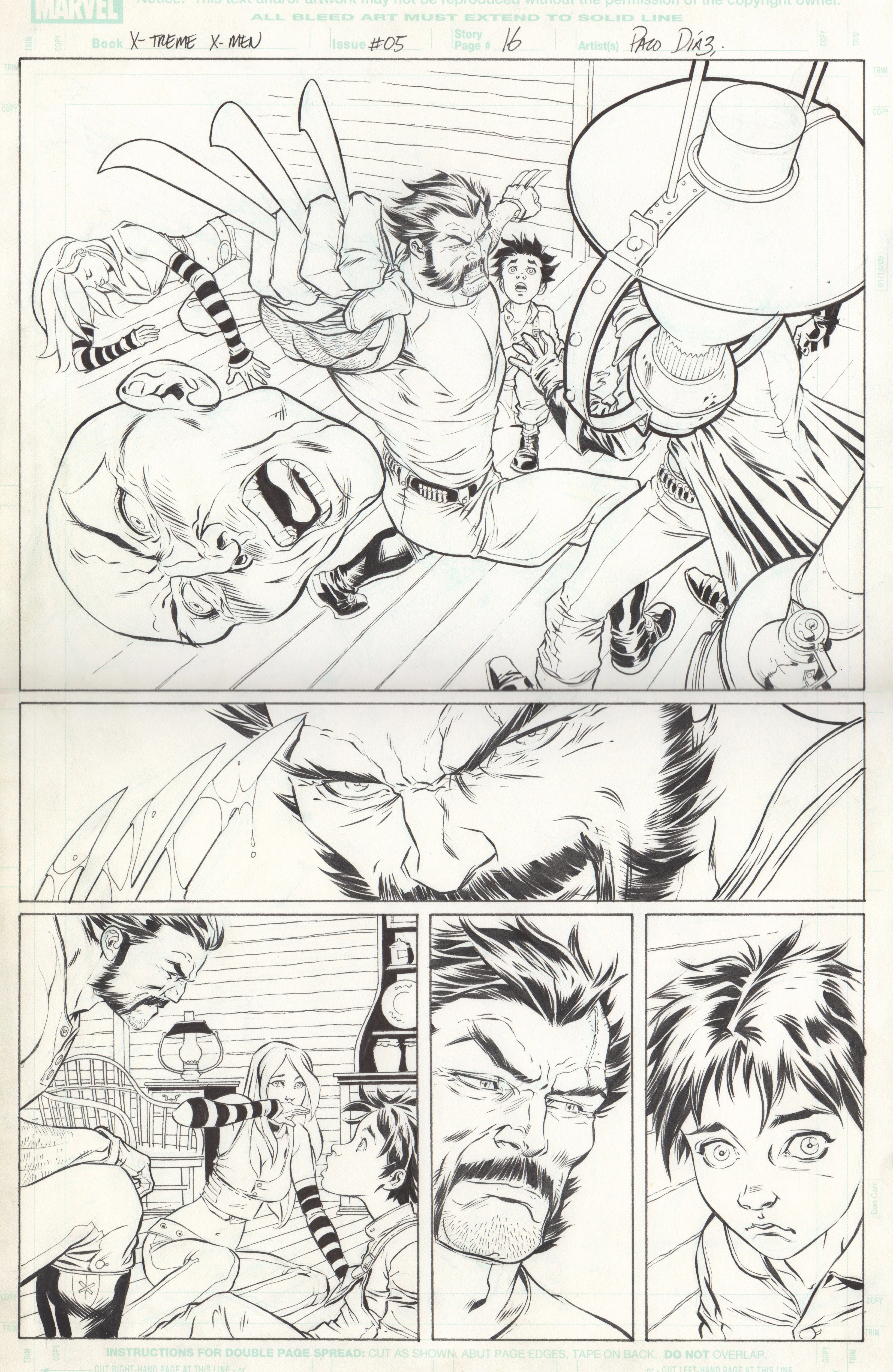 Paco Diaz Original Art X-Treme X-Men #5 P16
