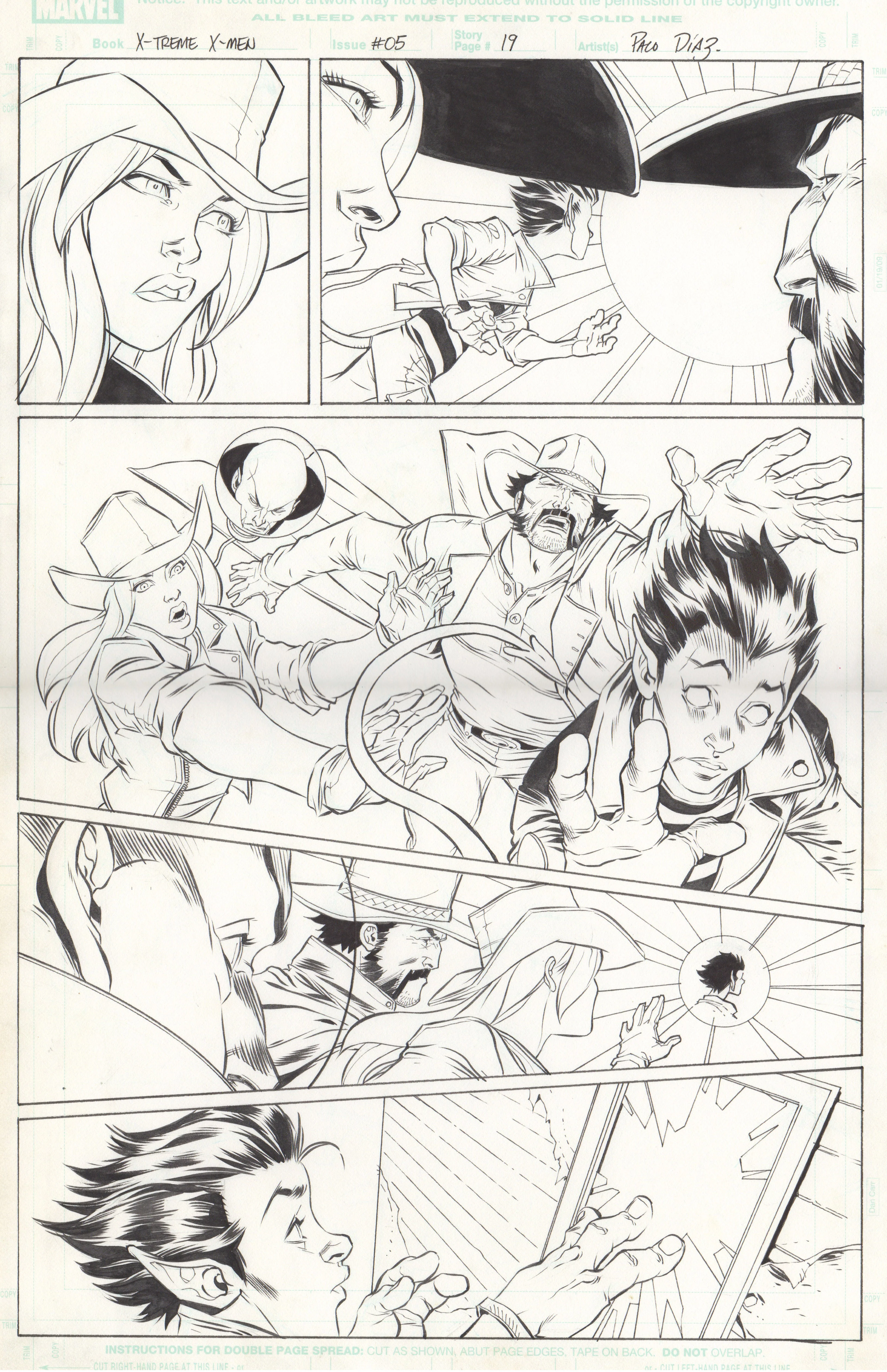 Paco Diaz Original Art X-Treme X-Men #5 P19