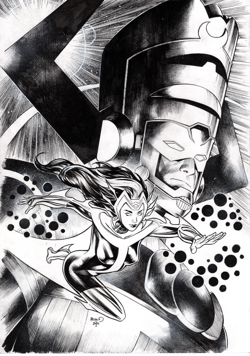 Paul Renaud Original Art What If Galactus Transfomed Rogue #1 Cover