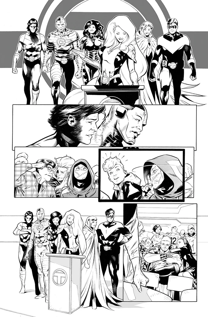 Rafa Sandoval Original Art Teen Titans Academy #1 Page 5