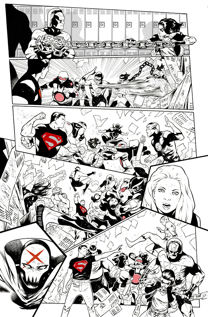 Rafa Sandoval Original Art Teen Titans Academy #3 Page 15 - Image 2