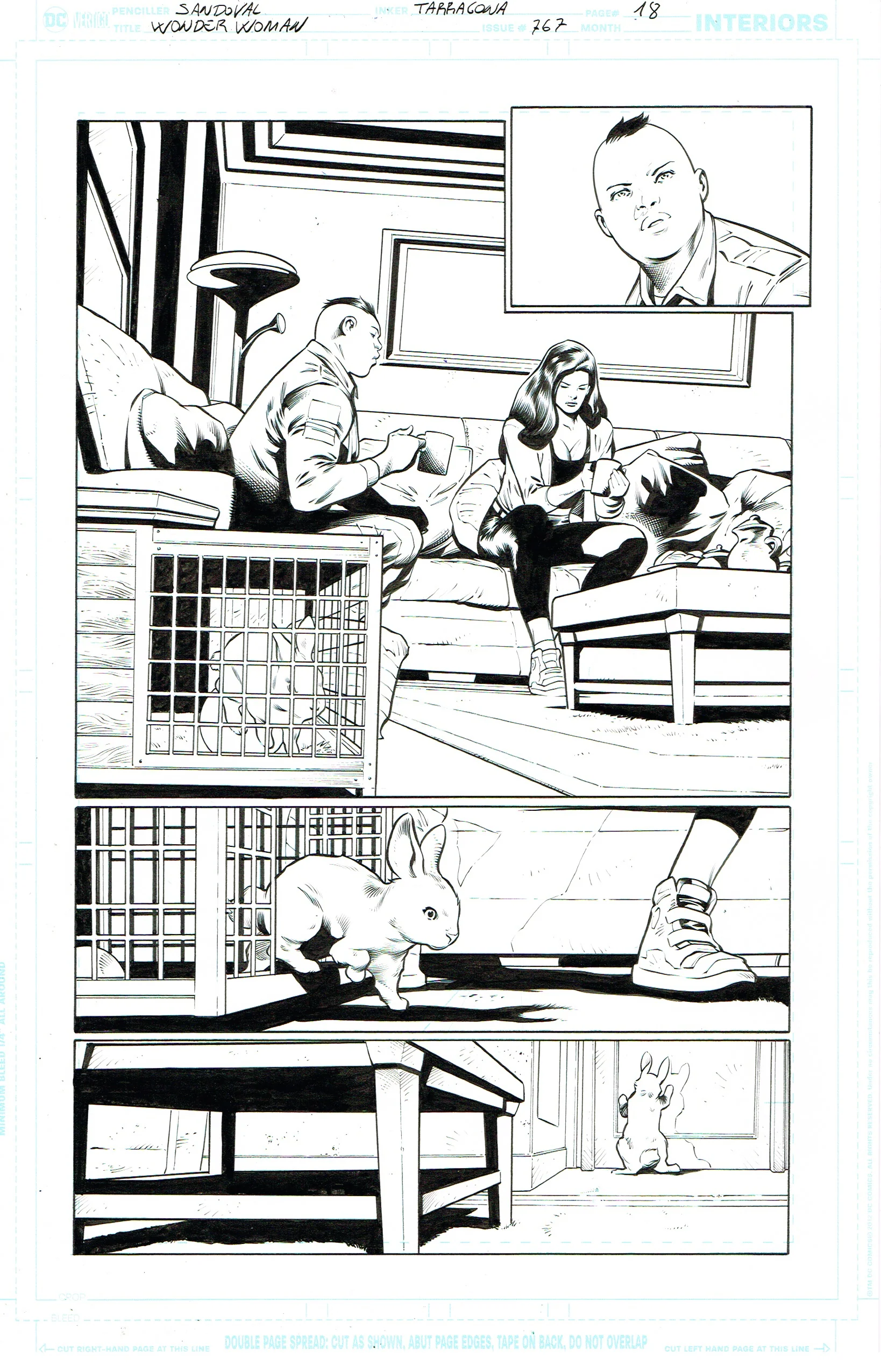 Rafa Sandoval Original Art Wonder Woman #767 Page 18
