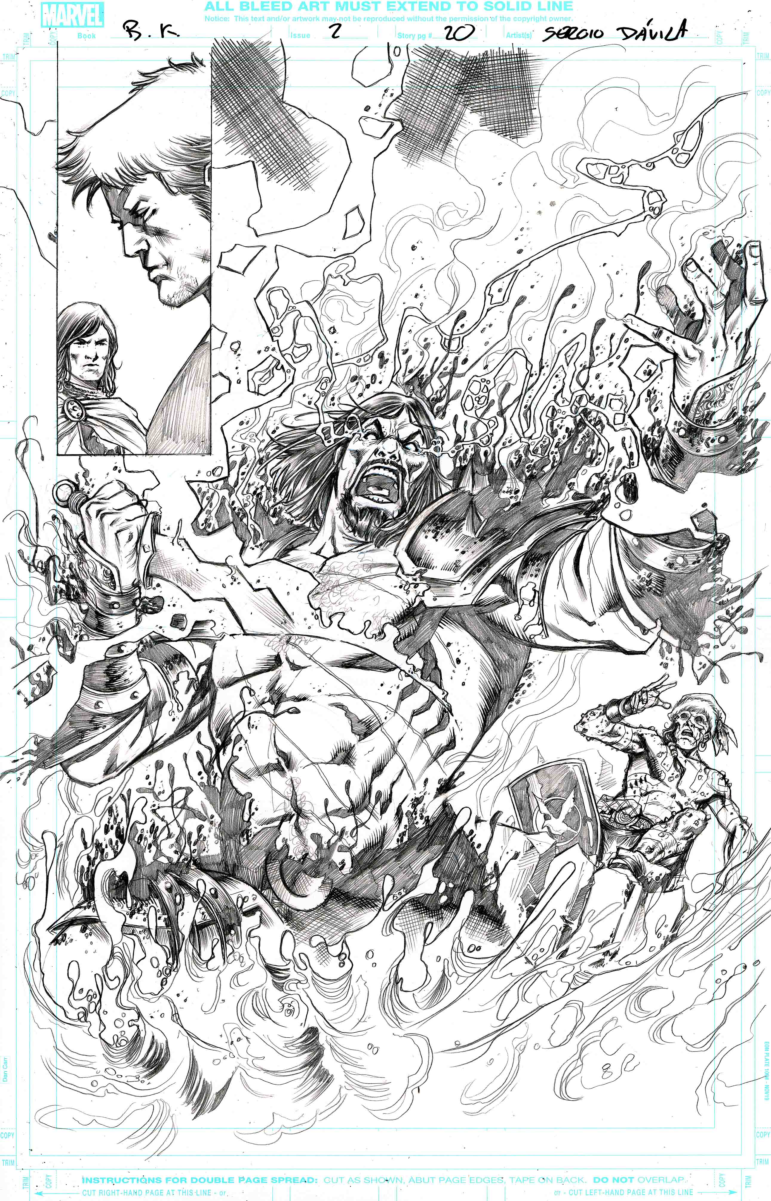 Sergio Davila Original Art Black Knight #2 Page 20