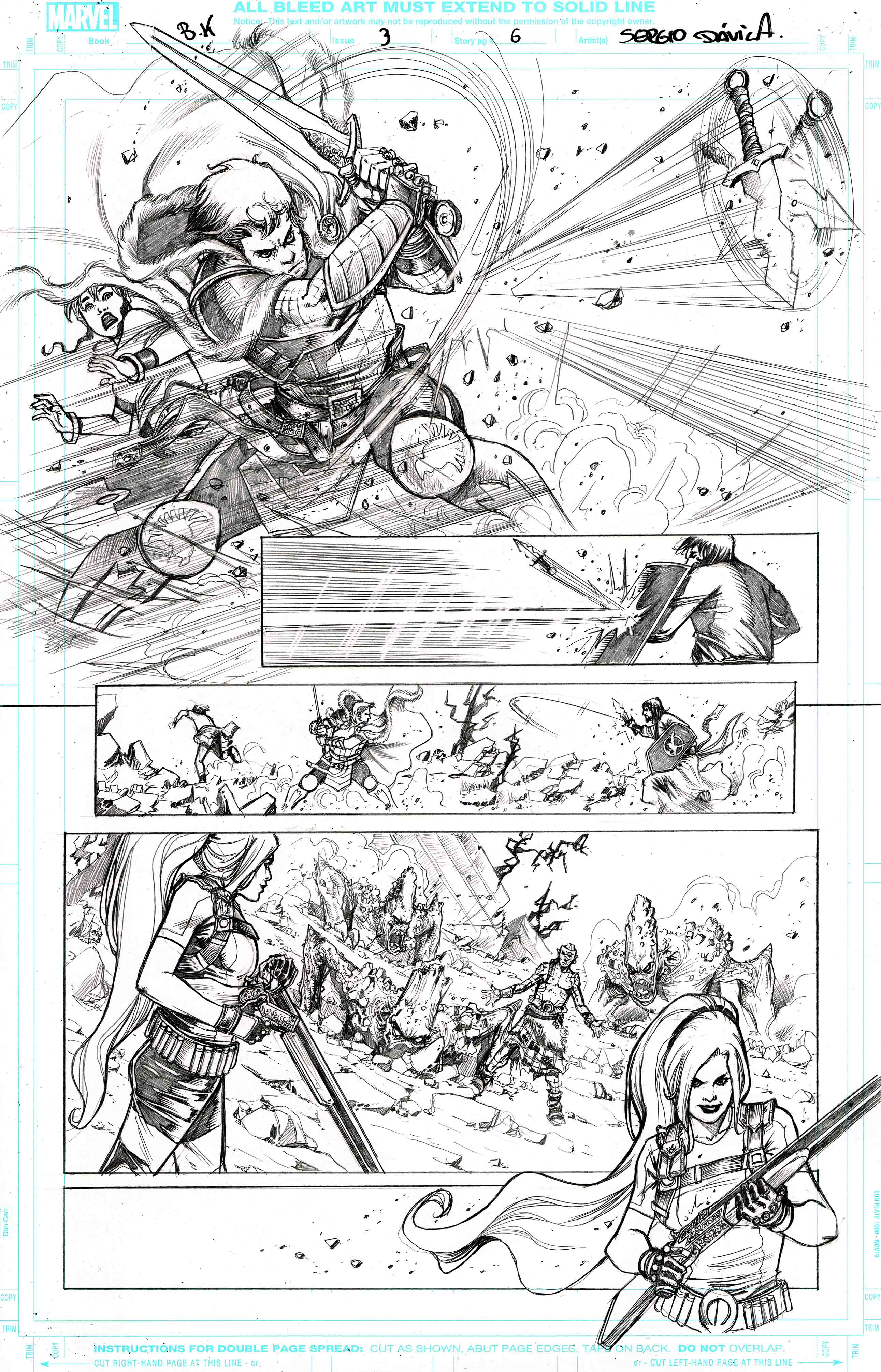 Sergio Davila Original Art Black Knight #3 Page 6