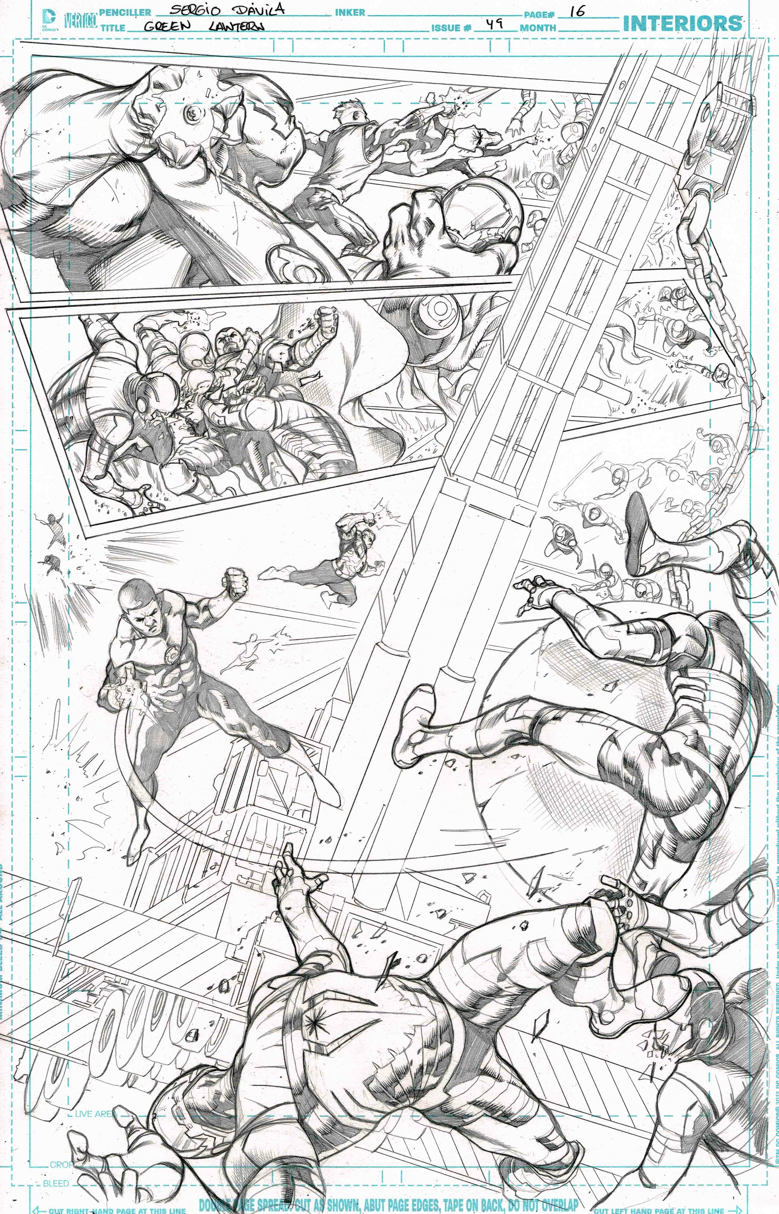 Sergio Davila Original Art Green Lantern #49 Page 16