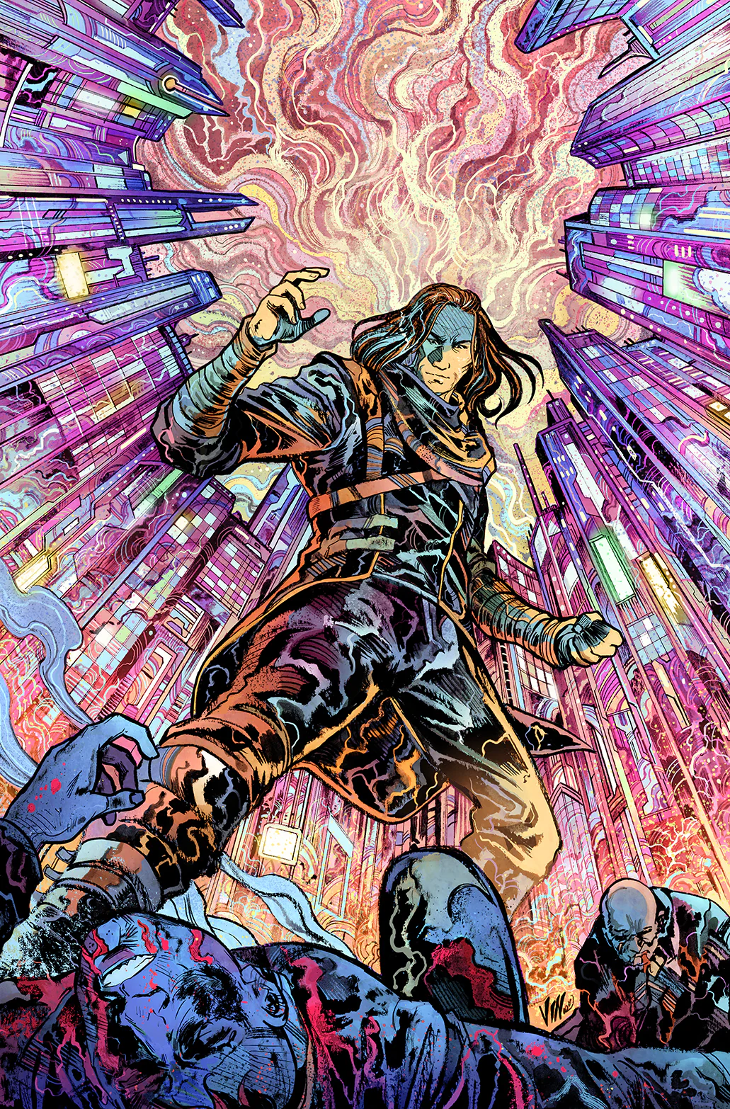 Vincenzo Riccardi Original Art Gold Slap Prologue Cover - Image 2