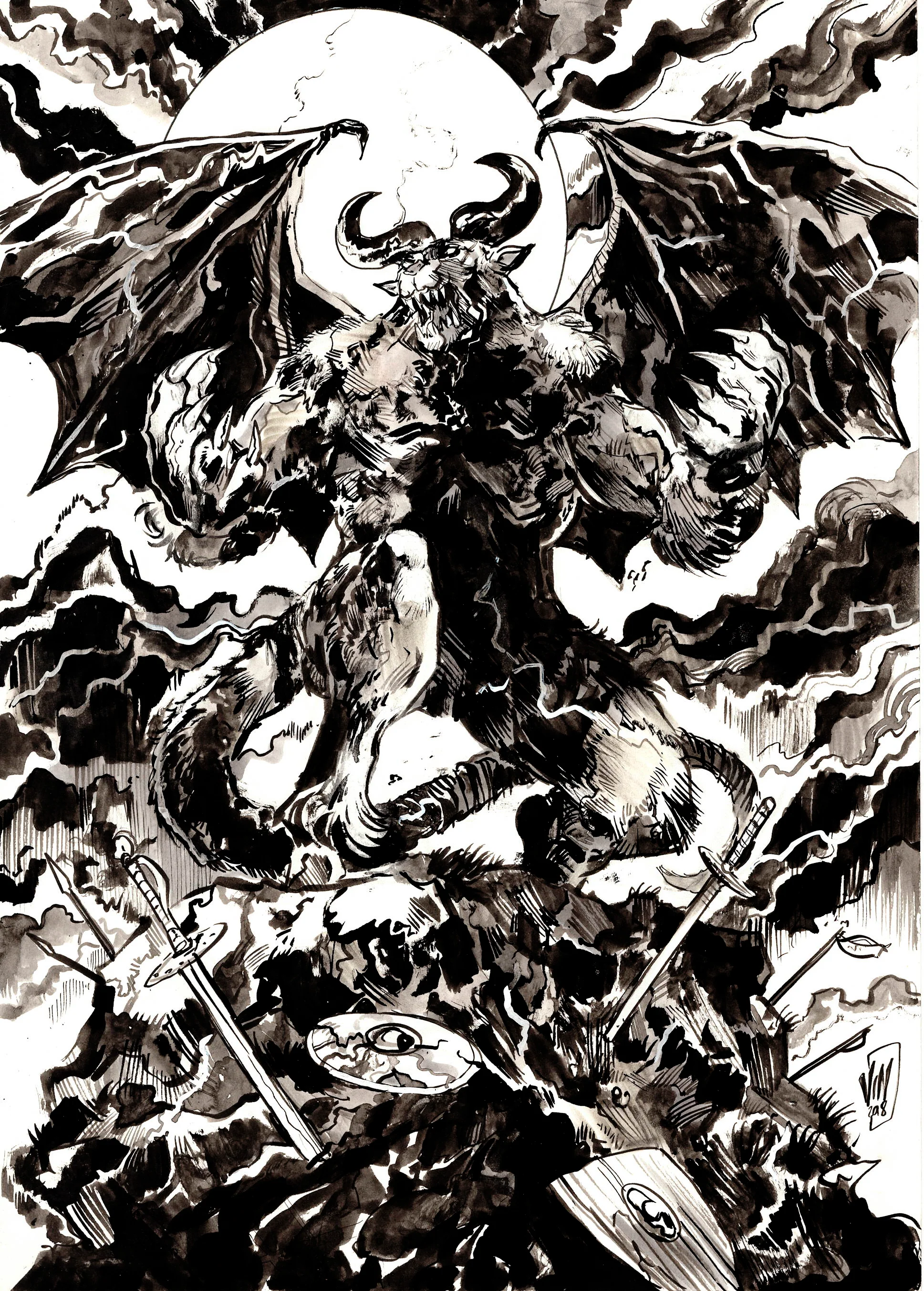 Vincenzo Riccardi Original Art Zodd Berserk Illustration