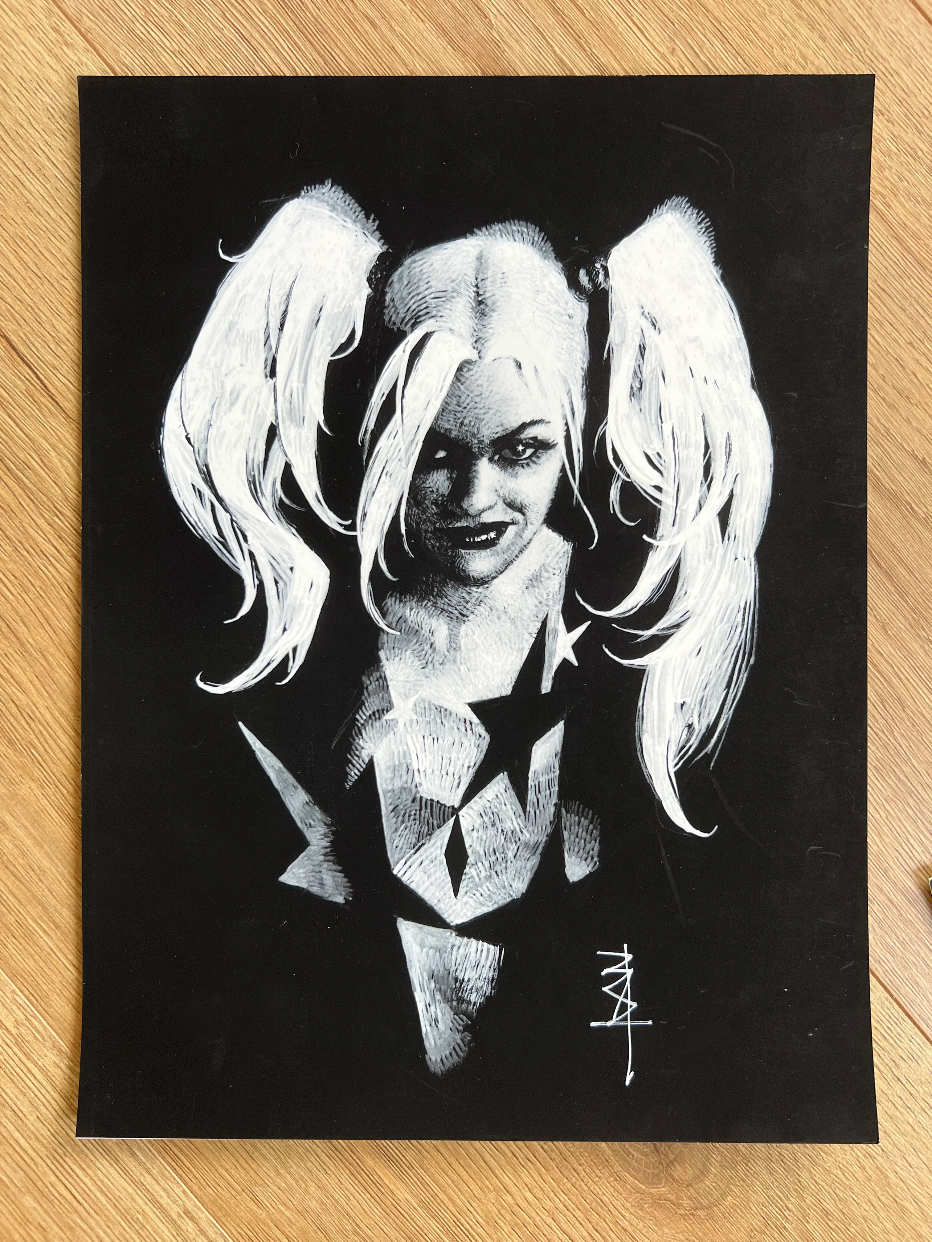 X3 HAND SIGNED Michal Ivan Catwoman, Harley Quinn and Poison Ivy 9x12" Limited Edition Fine Art Print Set - Image 3